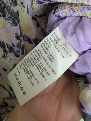 Free People Mabel Printed Blouse in Lilac Combo thumbnail 9