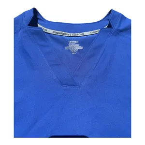Climate right By Cuddl Duds Scrub Top- Metro blue thumbnail 2