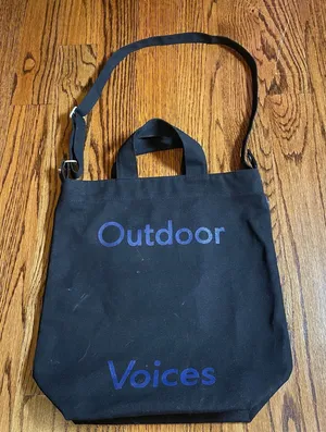 Outdoor Voices x Baggu Black Canvas Duck Bag Crossbody Totebag thumbnail 1