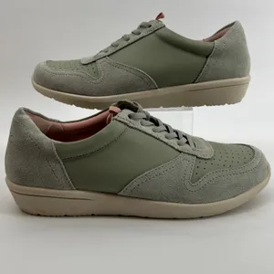 Vionic Karigan Casual Comfort Lace-Up Slip On Sneaker Sage Women 5 Leather Suede thumbnail 2