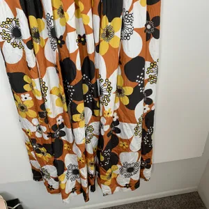 Dodo Bar Or Jenny Long Dress Brown Retro Floral Maxi Size Medium Womens thumbnail 5