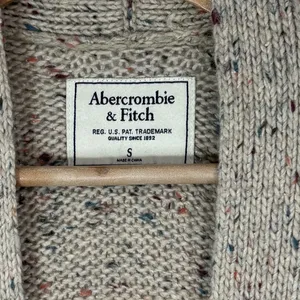 Abercrombie & Fitch Cardigan Womens S Cream Grandpa Dad Costal Grandma Timeless‎ thumbnail 4