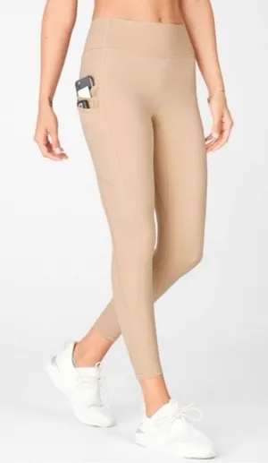 Fabletics Motion 365 Neutral Nude Mesh Pocket 7/8 Leggings Women’s Size Medium thumbnail 1