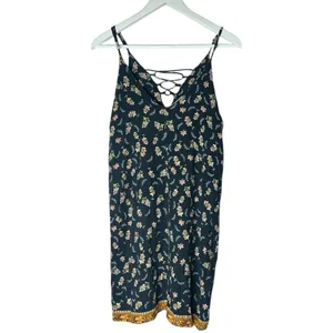 Farm Rio Mini Floral Print Colorful Sleeveless Lace up Detail Dress FARM Boho thumbnail 9
