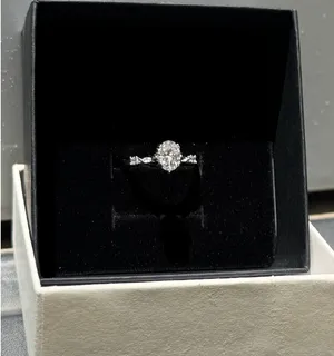 Ring Sterling Silver Moissanite thumbnail 4