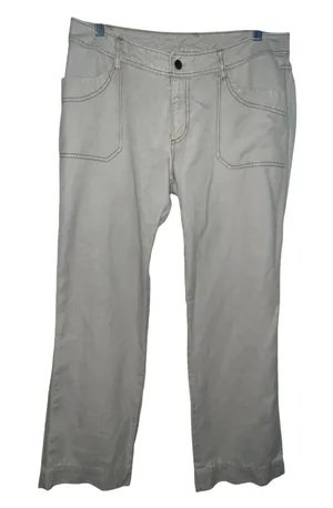 Patagonia Women Size‎ 8 Beige Hemp Blend Straight Leg Pants Pockets Mid Rise thumbnail 1