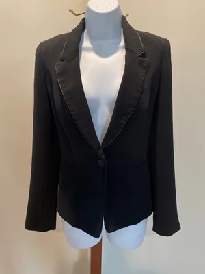 White House Black Market Classic Blazer Size 4 Black thumbnail 1