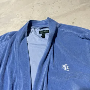 Ralph Lauren Polo Ralph Lauren TerryCloth Bath Robe Light Blue Belted UNISEX SZ L thumbnail 2