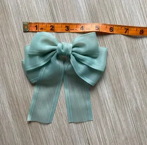 SeaFoam green Bow Clip thumbnail 4