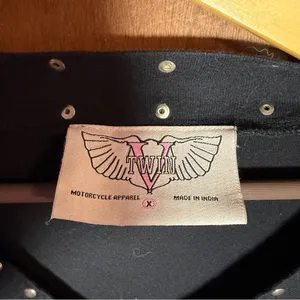 Y2K Studded Biker Graphic Tank Ocean City Motorcycle Rally Top Medium Bikercore thumbnail 5