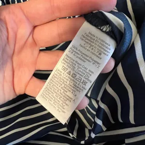J. Crew Navy White Diagonal Stripe Satin Midi Skirt Elastic Waist Nautical Large thumbnail 9