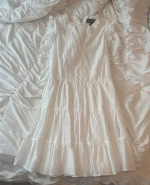 Eyelet mini dress White Size 6 thumbnail 1