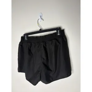 Old Navy Womens Large Board Shorts Black Elastic Waist Linerless Swim Activewear thumbnail 3