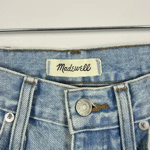 Madewell Classic Straight Jeans Size 25 Blue Distressed High Rise Rigid Denim thumbnail 8