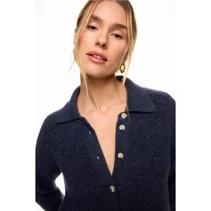 Central Park West Millie Oversized‎ Sweater Polo Navy Size XS thumbnail 2