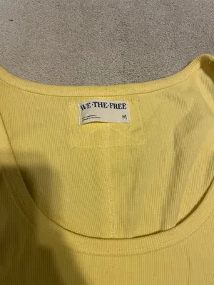 We The Free Sunny Yellow Ribbed Scoop Tank thumbnail 2