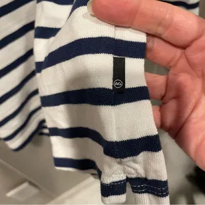 Cute AG Jeans white navy cotton stripe boat neck top nautical coastal cool thumbnail 5