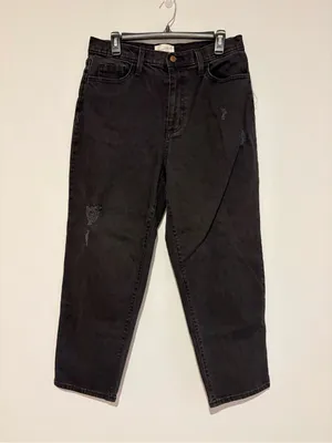 Universal Threads High-Waist vintage straight Cropped Jeans‎ black size 10/30R thumbnail 2