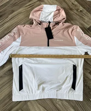 Alphalete Women's EXP Tech Windbreaker- Himalayan Pink, Size Large thumbnail 4