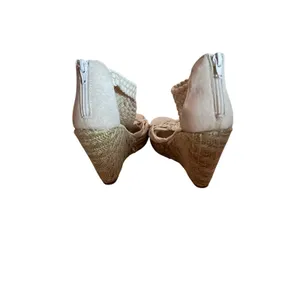 New Women’s Brash 4" Braided Platform Wedge Sandals Cream Size 5.5 thumbnail 4