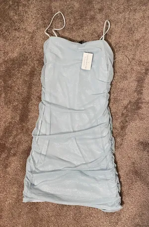 Windsor Blue Blush Silver Glitter Cocktail Dress thumbnail 2