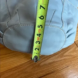 Tignanello rare Blue Leather Shoulder Bag multi striped interior thumbnail 13