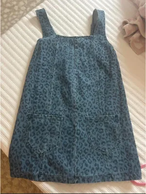 Le Lis Cheetah Denim Dress thumbnail 1