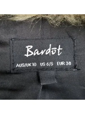 Bardot Womens Faux Fur Leather Long Sleeves Jacket Coat Black Tan Size 6 thumbnail 10