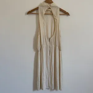Alice + Olivia Sequin Beaded Mini Dress Size Medium Cream neutral party thumbnail 6