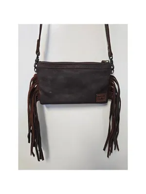American Darling Western Crossbody Purse Red Cowhair Leather Fringe Aztec Girl thumbnail 6
