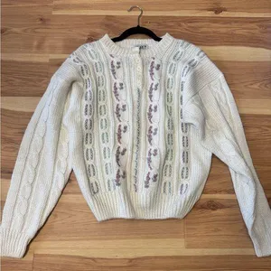 Vintage Grannycore Knit Sweater Size XL thumbnail 1