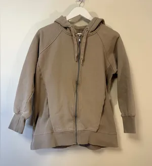 Seraphine Hoodie Jacket Taupe Maternity Nursing Zip-Up Hoodie No Panel Sz 8 thumbnail 1