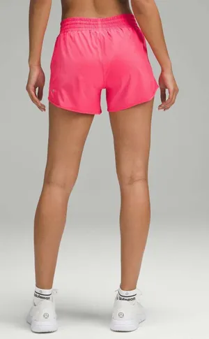 Lululemon Hotty Hot High-Rise Lined Short 4" Lip Gloss Running Athletic Size 14 thumbnail 1