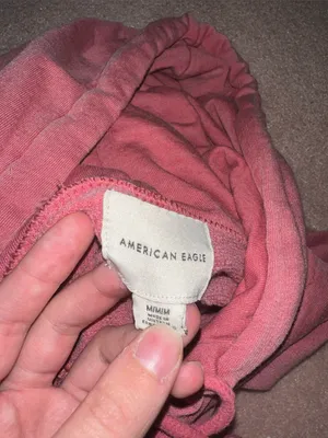 American Eagle Light Red Oversized Pullover Hoodie thumbnail 4