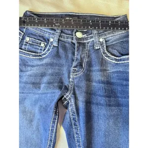 SKY Premium Collection Jeans Bootcut Women’s Size 1/2 Rhinestone Pocket Low Rise thumbnail 5