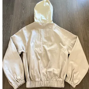 AMYLYNN Womens Darcie Hoodie Vegan Leather‎ Pocket Off White Sz Small thumbnail 9
