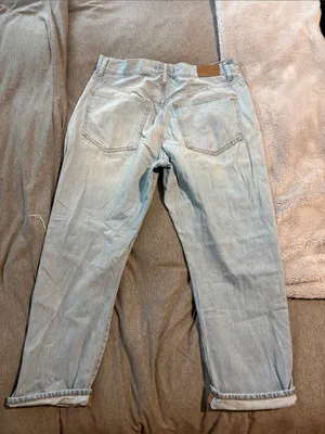 EUC Madewell 90s Straight Crop Distressed Jeans Size 31 thumbnail 7