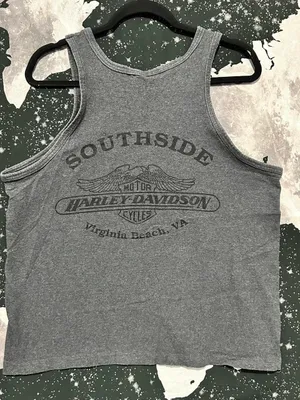 Harley Davidson Grey Tank Top Shirt thumbnail 4