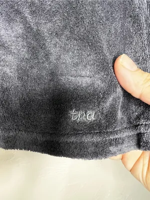 TNA Aritzia Crest Terry Cloth Pull On Mini Dark Gray Athleisure‎ Skirt thumbnail 3