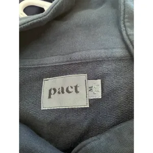 Pact Organic Cotton Shawl Collar Sweatshirt Navy Blue Medium Relaxed Pullover thumbnail 5