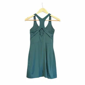 Girlfriend Collective Lola Alpine Green V-Neck Dress thumbnail 3