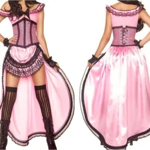 Moulin Rouge Inspired High-Low Corset Dress Burlesque Costume Size Large NEW thumbnail 3