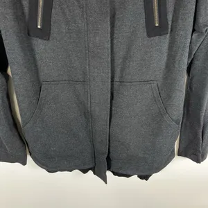CAbi 3184 Mesh Back Jacket in Heather‎ Gray Stretch Ponte Twill Coat M $189 thumbnail 3