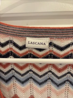 Lacausa Lascana Chevron Wrap Sweater Top Missoni Inspired Boho Knit Tie Waist US 4/6 thumbnail 2