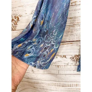 NWOT Savee Laguna Beach Women's Peacock Feather Mini Dress Multicolor Small thumbnail 5