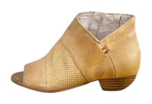 Miz Mooz‎ Clermont leather peep-toe booties in a wheat Size 38 US 7.5 Wide thumbnail 1