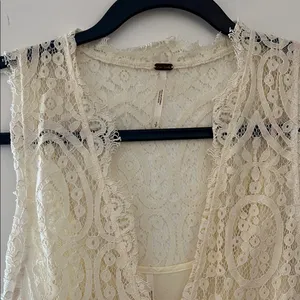 Free People Heart in Two Cream Ivory Lace Dress thumbnail 6