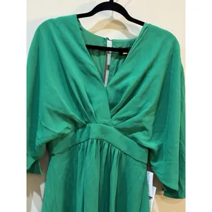 Alexia‎ Admor Isla Draped Dolman Sleeve Fit & Flare Dress Green Back Zipper thumbnail 5