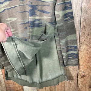 Z Supply XS Camo Weekender Pullover Sweatshirt Baby French Terry Distressed thumbnail 3