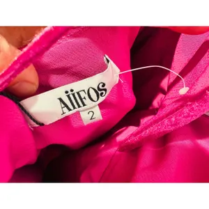 NWT AIIFOS Magenta Pink Surplice V-Neck Sleeveless Pleated Metallic Maxi Dress 2 thumbnail 11
